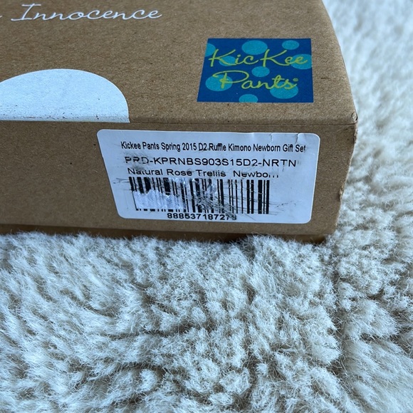 KicKee Pants | Natural Rose Trellis 3-Piece Kimono Newborn Gift Set | NB - Picture 3 of 16